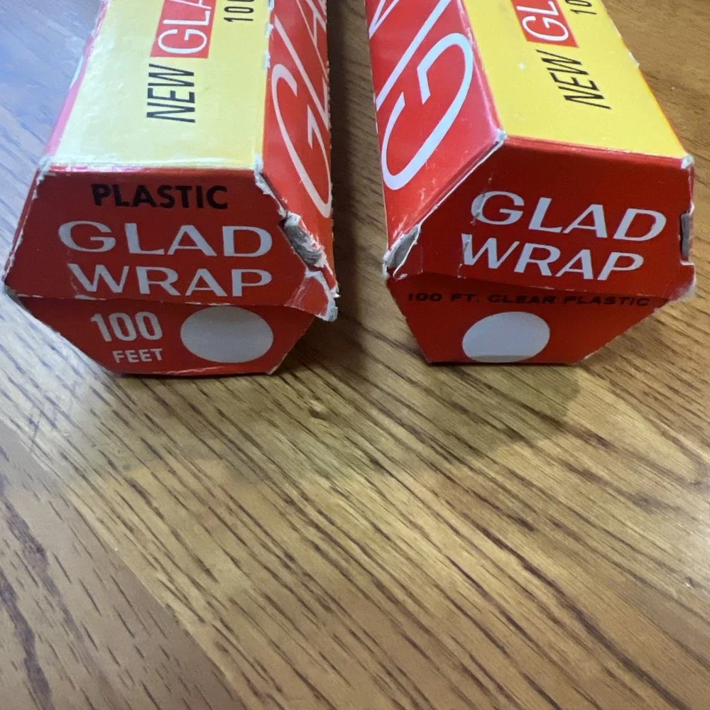 Vintage Glad Wrap Union Carbide Clear‎ Plastic 100 Ft Roll- See Details - READ
